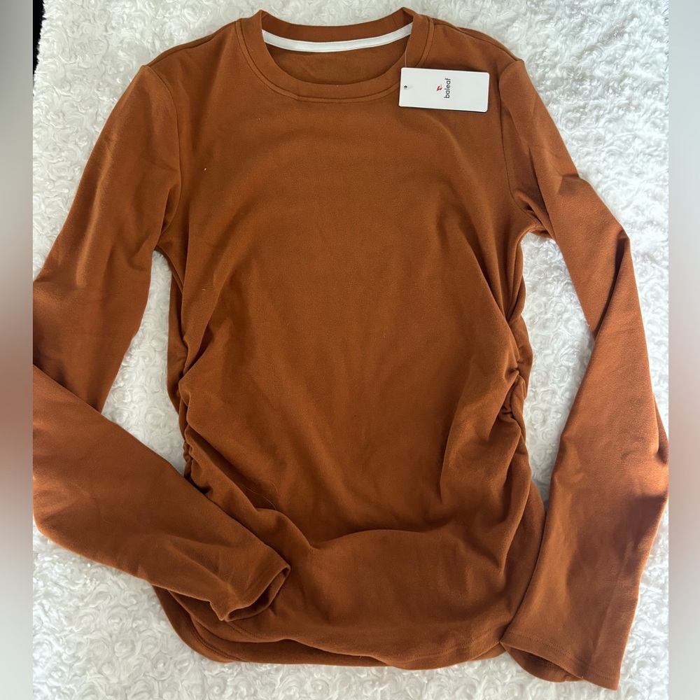 Baleaf ruched side long sleeve top
